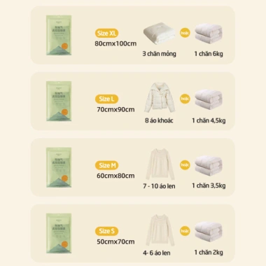 Túi đựng quần áo, chăn gối hút chân không ECOCO cao cấp Siêu dai, siêu to, chỉ 45.000