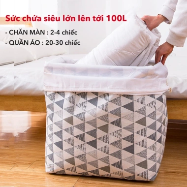 Túi đựng quần áo chăn màn cỡ lớn JYoohome – Vải chống thấm nước, giá 38.000đ