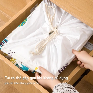 Túi Đựng Quần Áo Cỡ Lớn JYoohome Gấp Gọn Tiện Hộp Vải Đựng Quần Áo Chăn Mền - Giá 42.000đ