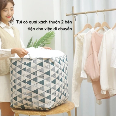 Túi Đựng Quần Áo Cỡ Lớn JYoohome Gấp Gọn Tiện Hộp Vải Đựng Quần Áo Chăn Mền - Giá 42.000đ 5 Túi Đựng Quần Áo Cỡ Lớn JYoohome Gấp Gọn Tiện Hộp Vải Đựng Quần Áo Chăn Mền - Giá 42.000đ 5