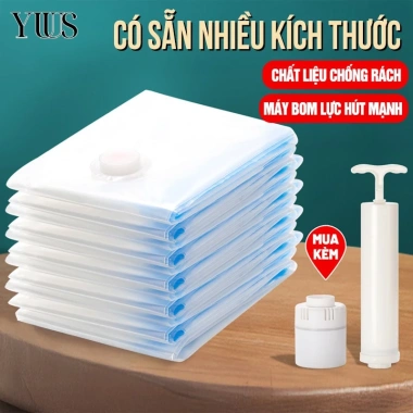 Túi Đựng Quần Áo Hút Chân Không YUUS - Gọn Gàng, Tiết Kiệm Không Gian, Chăn Màn, 89.000₫
