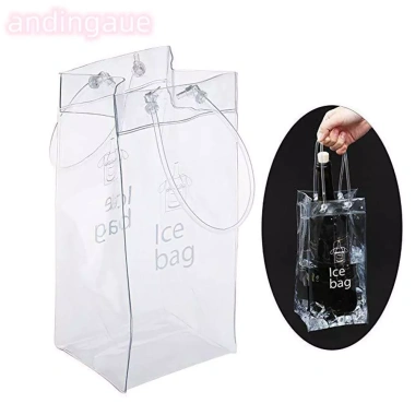 Túi đựng rượu ANDIN, đá làm lạnh PVC, gập lại, chống rò rỉ, di động cắm trại
