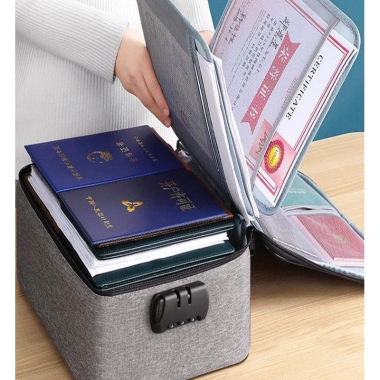 Túi đựng tài liệu 3 tầng khóa mã số chống trộm cặp hồ sơ giá 79.000 VND