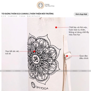 Túi đựng thảm yoga vải canvas và linen thân thiện môi trường - Giá chỉ 59.000đ 2