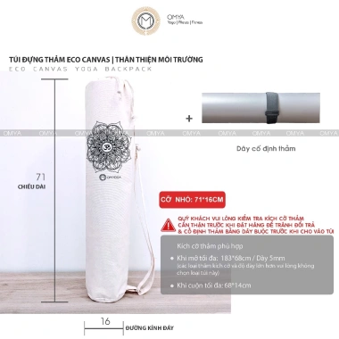 Túi đựng thảm yoga vải canvas và linen thân thiện môi trường - Giá chỉ 59.000đ 7