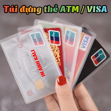 Túi đựng thẻ ATM, Visa, card visit trong suốt, chống xước, tiện lợi, combo 10 chỉ 20.000đ