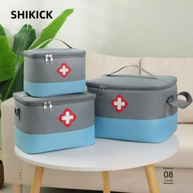 Túi đựng thuốc SHIKICK - Bộ dụng cụ y tế khẩn cấp đa chức năng, dung tích lớn, nhiều lỗ, thích hợp du lịch ngoài trời