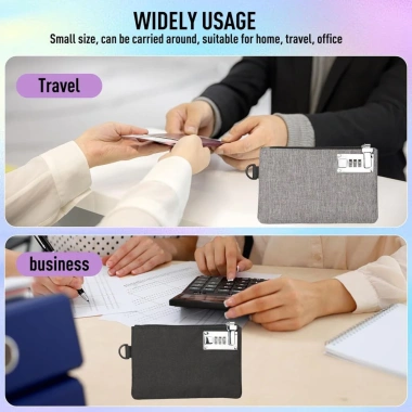 Túi đựng tiền khóa vải Oxford đa năng – nhỏ gọn, chống trộm, bảo hộ chiếu – giá ưu đãi 169k 9