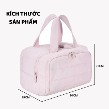 Túi Đựng Trang Điểm Cỡ Lớn Có Quai Xách Snowly - Tiện Lợi Du Lịch, Giá 199k