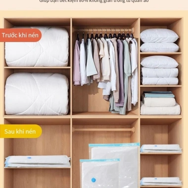 Túi ép chân không không rò 100% bảo quản chăn áo, hộp quần áo - 9.000đ 4