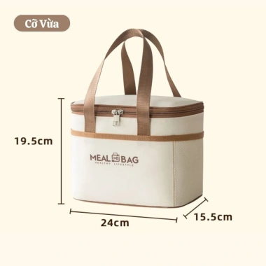 Túi Giữ Nhiệt Đựng Cơm MEAL BAG Cao Cấp Vải Oxford Chống Thấm Nước, Tiện Lợi 10