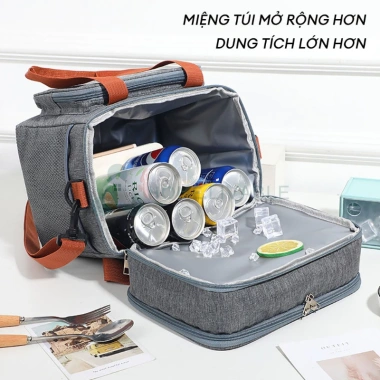 Túi Giữ Nhiệt Đựng Cơm Tích Lớn, Ngăn Thấm Nước, Giao Đồ Ăn, Du Lịch - 131k