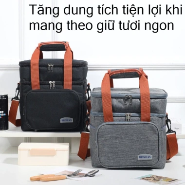 Túi Giữ Nhiệt Đựng Cơm Tích Lớn, Ngăn Thấm Nước, Giao Đồ Ăn, Du Lịch - 131k