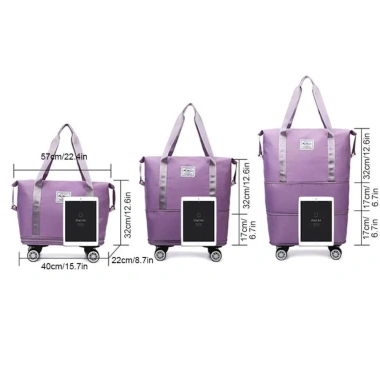 Túi hành lý đeo vai nhiều ngăn bánh xe lăn mở rộng thời trang, chỉ 245.995 VND 2