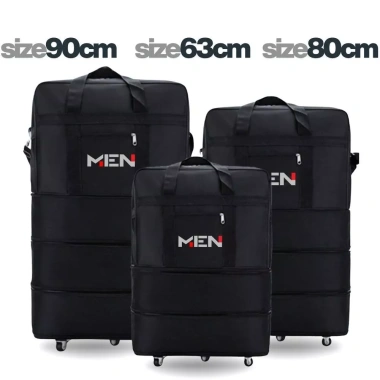 Túi Hành Lý Gập Lại 5 Bánh Xe, Ngăn Kéo 3 Size M.E.N cho Công Tác Du Lịch