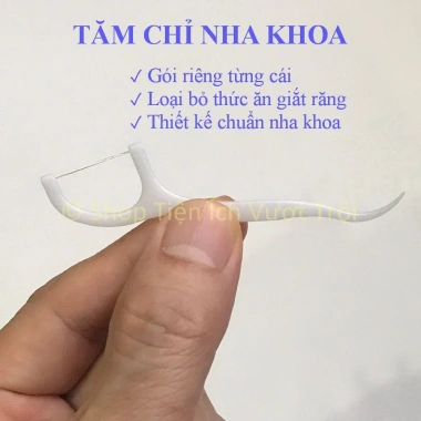 Túi hộp 50 tăm chỉ nha khoa gói riêng, vệ sinh khe kẽ răng, nhỏ gọn, tiện lợi - Giá chỉ 54.000₫ 9