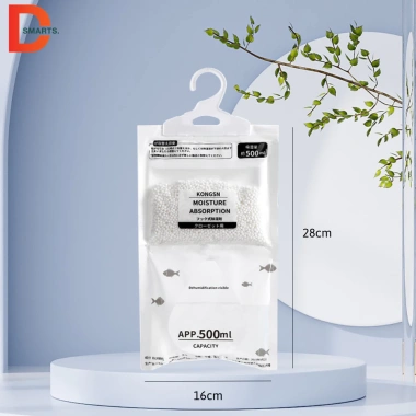 Túi hút ẩm 2 ngăn, chống mốc nồm, móc treo tủ quần áo & giày - 9.000đ