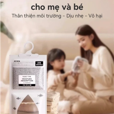 Túi Hút Ẩm Khử Mùi ICON 2 Ngăn Siêu Thấm, Móc Treo, Chống Mốc Cho Tủ Quần Áo