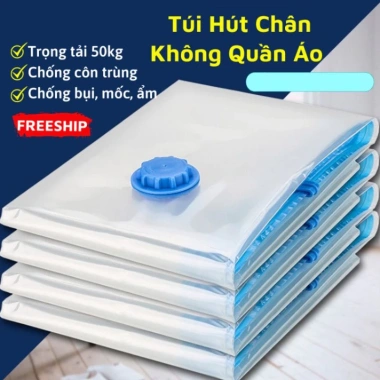 Túi Hút Chân Không Chống Ẩm Mốc Đựng Quần Áo Chăn Màn Dọn Tủ Gọn Gàng 15.000đ