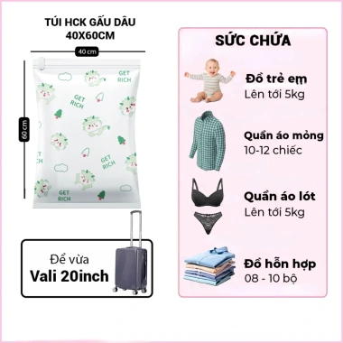 Túi hút chân không đa năng đựng quần áo, chăn gối - Tiện dụng, giá 18.900 VND