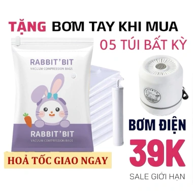 Túi hút chân không đa năng đựng quần áo và chăn màn, khóa zip kín khí - Tiết kiệm không gian, giá 12.979 VND