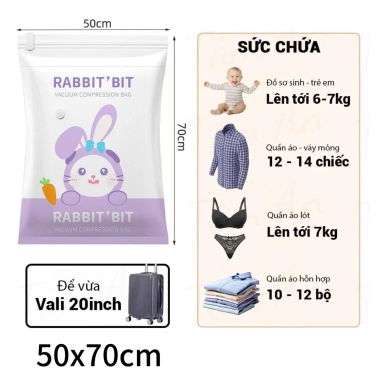 Túi hút chân không đa năng đựng quần áo và chăn màn, khóa zip kín khí - Tiết kiệm không gian, giá 12.979 VND