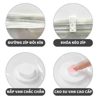 Túi Hút Chân Không Dày Gấp Đôi Đựng Quần Áo, Chăn Màn, Trong Suốt M002 9.300 VND 6