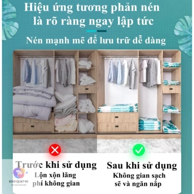 Túi hút chân không dẻo dai, chống nấm mốc – Đựng quần áo, chăn mền, 18.020₫ 5