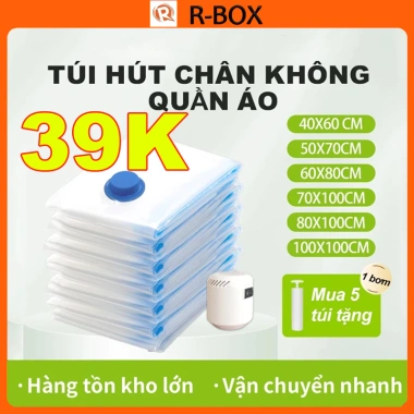 Túi Hút Chân Không Đựng Quần Áo, Chăn Gối – Tiết Kiệm Diện Tích, Chống Ẩm Mốc, PE Dai, Chống Rò Khí – 9.900₫