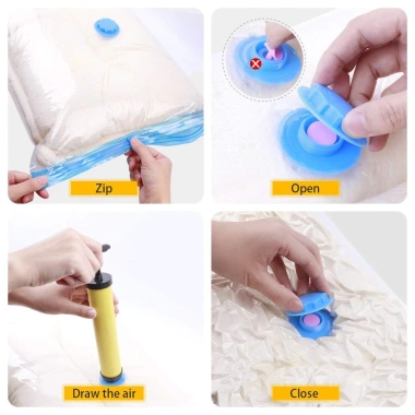Túi Hút Chân Không Đựng Quần Áo, Chăn Gối – Tiết Kiệm Diện Tích, Chống Ẩm Mốc, PE Dai, Chống Rò Khí – 9.900₫