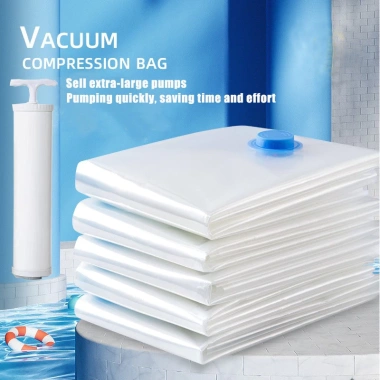 Túi Hút Chân Không Đựng Quần Áo, Chăn Gối – Tiết Kiệm Diện Tích, Chống Ẩm Mốc, PE Dai, Chống Rò Khí – 9.900₫