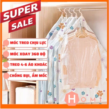 Túi Hút Chân Không Đựng Quần Áo, Móc Treo Chống Nấm Mốc - Giá 9.499đ