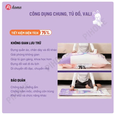 Túi hút chân không đựng quần áo và máy hút, chăn ga - Tiện lợi du lịch, chỉ 16.200₫