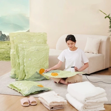 Túi Hút Chân Không ECOCO Đựng Quần Áo, Chăn Màn Dai, Tiết Kiệm Không Gian, Dùng Nhiều Lần
