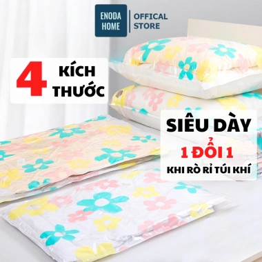 Túi Hút Chân Không ENODA HOME Dày Dặn + Bơm M003 - Bảo Quản Quần Áo, Chống ẩm mốc, Giá chỉ 15.000 VND