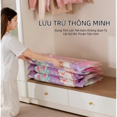Túi Hút Chân Không HELLOSHOP - Quần Áo, Chăn Gối Dày Gấp Đôi, Van Chống Rò Rỉ, Ngăn Nấm Mốc - 15.799₫ 4