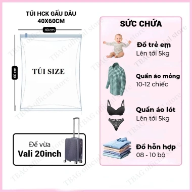 Túi hút chân không LivingHome PA-PE đựng quần áo, chăn gối, hút điện - Tiết kiệm không gian