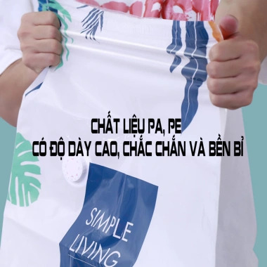 Túi hút chân không LOMO 2 lớp khóa zip – Đựng quần áo du lịch, không cần máy hút, giá 35.000₫