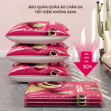 Túi hút chân không LOTSO TD66 - Bảo quản quần áo, chăn ga gấu dâu, chỉ 19.000 3