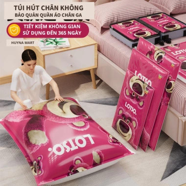 Túi hút chân không LOTSO TD66 - Bảo quản quần áo, chăn ga gấu dâu, chỉ 19.000 9