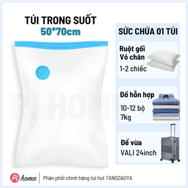 Túi hút chân không quần áo 5 móc treo - Bảo quản không nhăn, gọn tủ, chỉ 7.900₫ 10