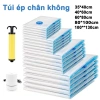 Túi Hút Chân Không Quần Áo, Túi Nén Chăn Gối Gấp Gọn máy hút tay & máy, 12.000