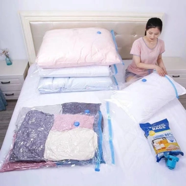 Túi Hút Chân Không Quần Áo, Túi Nén Chăn Gối Gấp Gọn máy hút tay & máy, 12.000