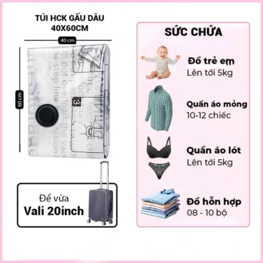 Túi Hút Chân Không Siêu Dày Đựng Quần Áo Chống Rò Rỉ - Tiện Lợi 7.990 VND 10