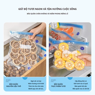 Túi hút chân không TD33 dày 30µm - Đựng thực phẩm, giữ tươi, đông lạnh, nén kín rau củ, chỉ 99.000₫