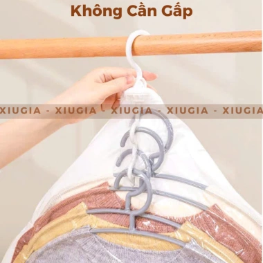 Túi Hút Chân Không Treo Váy và Áo Khoác XIUGIA Dày Dặn - 5 Lỗ Treo, Tùy Chọn Bơm Hút, Giá 52.000 VND