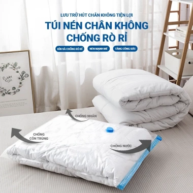 Túi Hút Chân Không UUOY Đựng Quần Áo, Chăn Màn Nén Khí Tiết Kiệm Diện Tích - 89.000đ 5