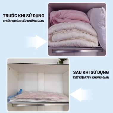 Túi Hút Chân Không UUOY Đựng Quần Áo, Chăn Màn Nén Khí Tiết Kiệm Diện Tích - 89.000đ 7
