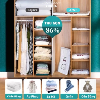 Túi hút chân không VAN3D công nghệ Nhật Bản - Đựng quần áo, chăn màn, ga gối chỉ 20.000đ 7 Túi hút chân không VAN3D công nghệ Nhật Bản - Đựng quần áo, chăn màn, ga gối chỉ 20.000đ 7