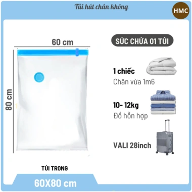 Túi hút chân không VTB Shop Đựng quần áo, chăn màn chống mốc, giảm giá 24,500₫ 3